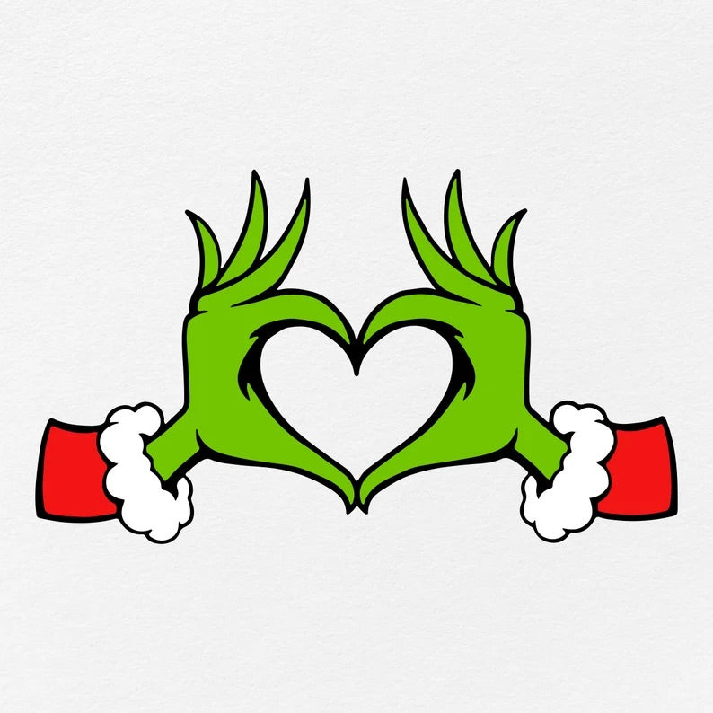 Grinch Heart Hands