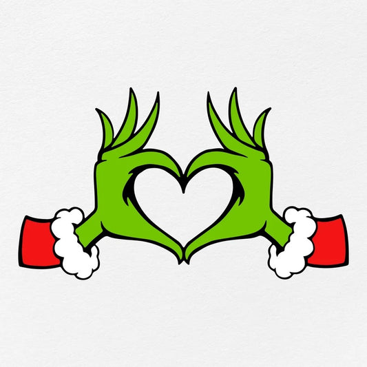 Grinch Heart Hands
